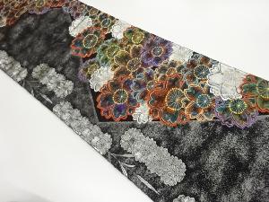 八重桜模様織出し袋帯